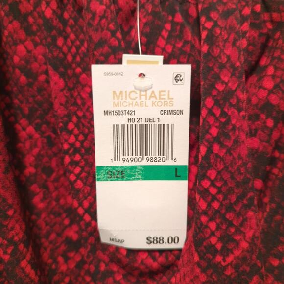 NWT Michael Michael Kors one shoulder top size large - Picture 3 of 5